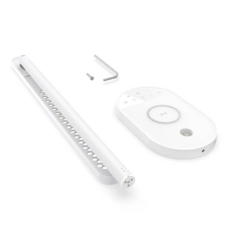 Lampe de table à del avec station de charge sans fil (adaptée aux téléphones iPhone ou Android)